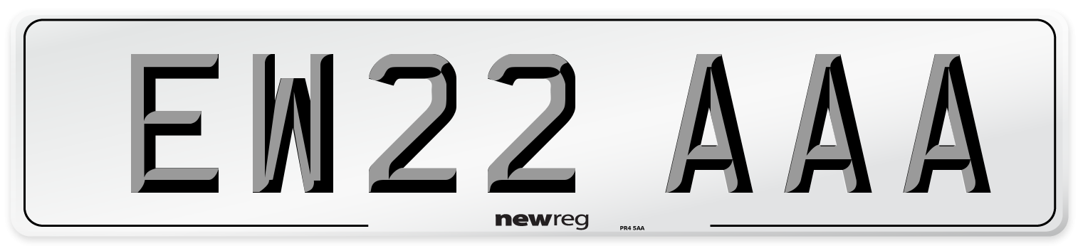EW22 AAA Number Plate from New Reg